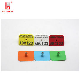 Rectangular Livestock Ear Tags 52mm 38mm Pig Hog Swine Use With Laser Marking