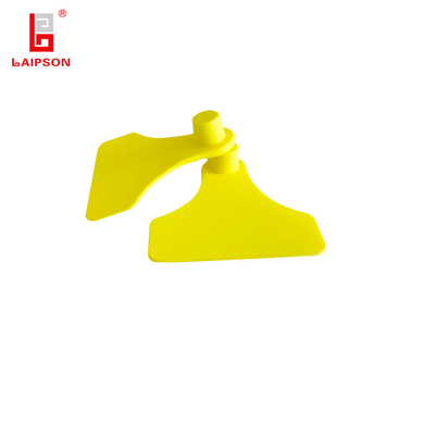 Red Color Tpu ISO9001 Laser Engraved Numbers Animal Ear Tag For Pig Sheep Farm