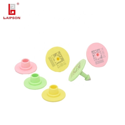 New red TPU 32mm 860Mhz UHF rFID Two Pieces Pig Cow Ear Tag For farm Tracking