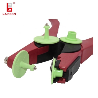 New red TPU 32mm 860Mhz UHF rFID Two Pieces Pig Cow Ear Tag For farm Tracking