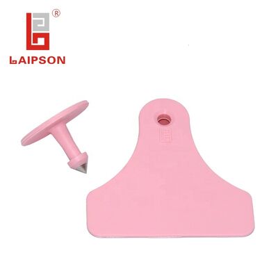 Yellow TOP Tpu Laser Engraved Numbers Single Animal Sheep Goat Ear Tag For Farm