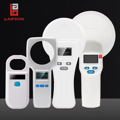 Handheld RFID Tag Reader 1342khz FDXB Animal Ear Tag Scanner With Temperature Measurement And ISO117845 Standard Compliance