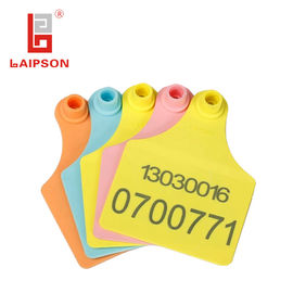 98*73mm Cattle Cattle Ear Tags Laser Number For Farm Management