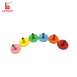 Livestock Orange Cattle Sheep Button Ear Tags Laser Printing Number 28*22*2mm