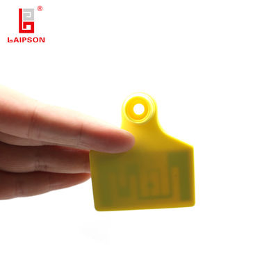 60MM TPU 890-960Mhz UHF RFID Animal Ear Tag For Cattle Sheep