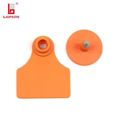Livestock Identification ISO9001 Pig Ear Tags Tpu Laser Printing Visible 48mm*41mm